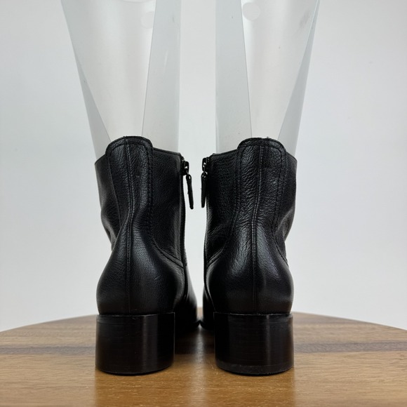 New Womens Cole Haan Naia Black Leather Western Casual Ankle Booties Size 7 B - Picture 6 of 8